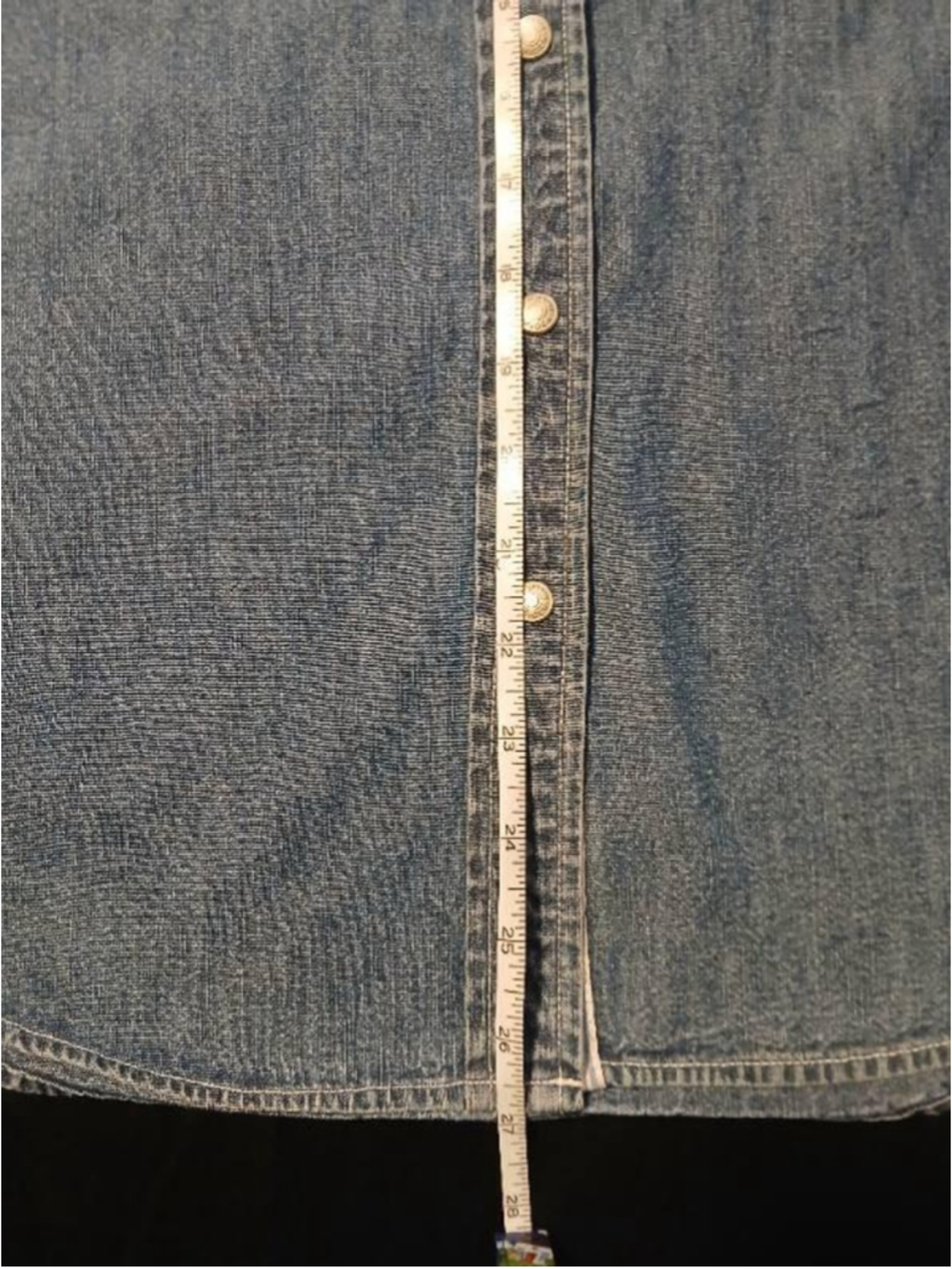 Tommy Jeans Women's Sleeveless Y2K Denim Snap Front Size 4 - INV01 A1 - Picture 6 of 12